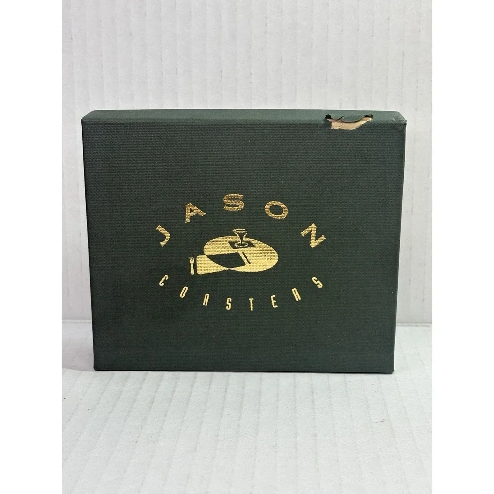 Jason New Zealand Drink Coasters‎ Set of 6 Cork Back Vegetables colorful